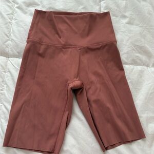 Aerie High-Waisted Bike Shorts in Rust